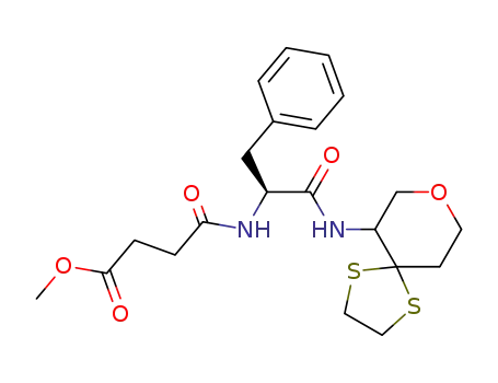 N-[(S)-1-(8-Oxa-1,4-dithia-spiro[4.5]dec-6-ylcarbamoyl)-2-phenyl-ethyl]-succinamic acid methyl ester