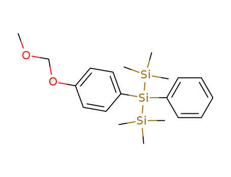 Molecular Structure of 167080-39-9 (Trisilane,
2-[4-(methoxymethoxy)phenyl]-1,1,1,3,3,3-hexamethyl-2-phenyl-)