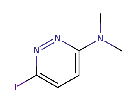 Molecular Structure of 64210-65-7 (3-Pyridazinamine, 6-iodo-N,N-dimethyl-)