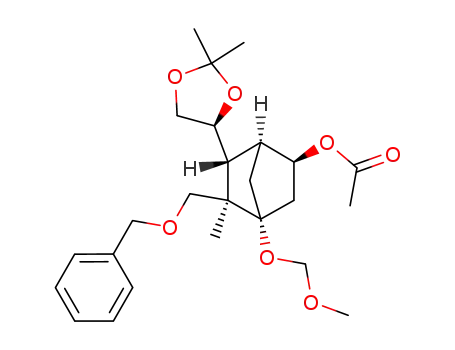 Bicyclo[2.2.1]heptan-2-ol,
6-[(4S)-2,2-dimethyl-1,3-dioxolan-4-yl]-4-(methoxymethoxy)-5-methyl-5-[
(phenylmethoxy)methyl]-, acetate, (1S,2S,4R,5R,6R)-