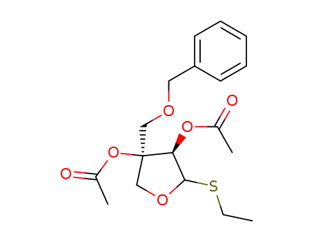 3,4-Furandiol, 2-(ethylthio)tetrahydro-4-[(phenylmethoxy)methyl]-,
diacetate, (3R,4R)-
