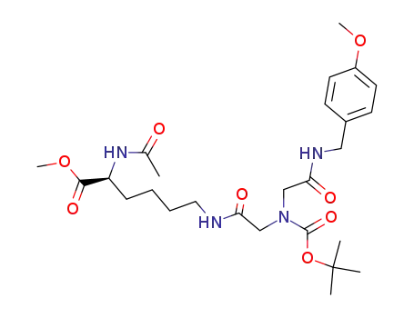 (S)-2-Acetylamino-6-(2-{tert-butoxycarbonyl-[(4-methoxy-benzylcarbamoyl)-methyl]-amino}-acetylamino)-hexanoic acid methyl ester
