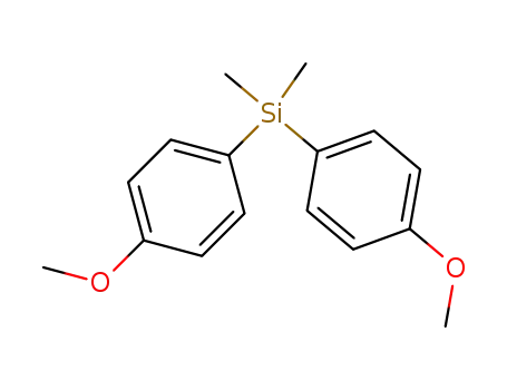 Molecular Structure of 69983-36-4 (Bis(4-methoxyphenyl)dimethylsilane, 97%)