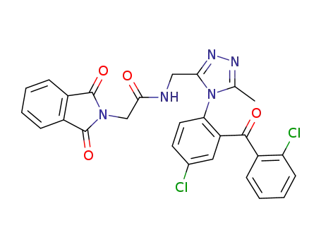 2H-Isoindole-2-acetamide,
N-[[4-[4-chloro-2-(2-chlorobenzoyl)phenyl]-5-methyl-4H-1,2,4-triazol-3-yl
]methyl]-1,3-dihydro-1,3-dioxo-