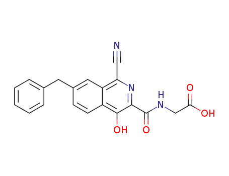 Glycine,  N-[[1-cyano-4-hydroxy-7-(phenylmethyl)-3-isoquinolinyl]carbonyl]-