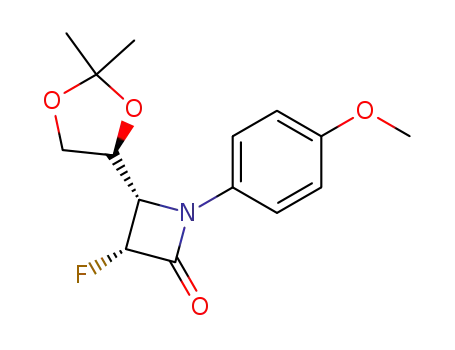 (3R,4S,4'S)-N-(p-Anisyl)-3-fluoro-4-(2',2'-dimethyl-1',3'-dioxolan-4'-yl)-2-azetidinone