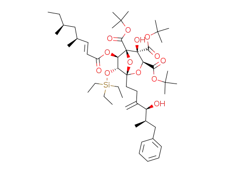 (1S,3S,4S,5R,6R,7R)-6-((E)-(4S,6S)-4,6-Dimethyl-oct-2-enoyloxy)-4-hydroxy-1-((4S,5R)-4-hydroxy-5-methyl-3-methylene-6-phenyl-hexyl)-7-triethylsilanyloxy-2,8-dioxa-bicyclo[3.2.1]octane-3,4,5-tricarboxylic acid tri-tert-butyl ester