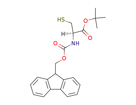 Molecular Structure of 172322-96-2 (L-Cysteine, N-[(9H-fluoren-9-ylmethoxy)carbonyl]-, 1,1-dimethylethyl
ester)