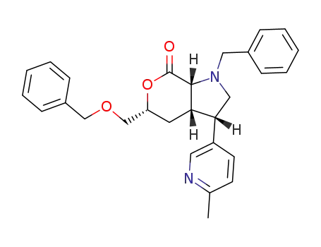 (3S,3aS,5R,7aR)-1-Benzyl-5-benzyloxymethyl-3-(6-methyl-pyridin-3-yl)-hexahydro-pyrano[3,4-b]pyrrol-7-one