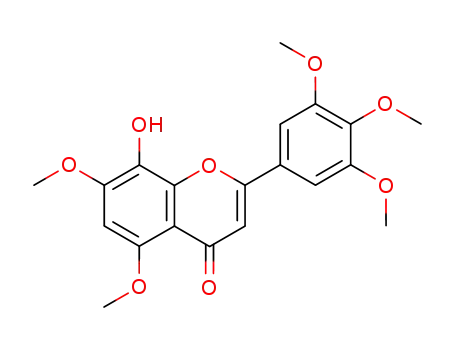 Molecular Structure of 89456-40-6 (4H-1-Benzopyran-4-one,
8-hydroxy-5,7-dimethoxy-2-(3,4,5-trimethoxyphenyl)-)
