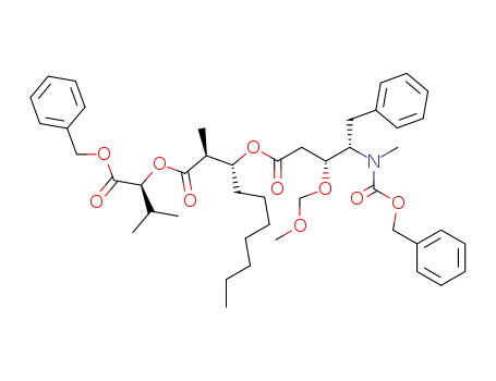(2S,3R)-(R)-1-(benzyloxy)-3-methyl-1-oxobutan-2-yl-3-{[(3R,4S)-4-{[(benzyloxy)carbonyl](methyl)amino}-3-(methoxymethoxy)-5-phenylpentanoyl]oxy}-2-methyldecanoate