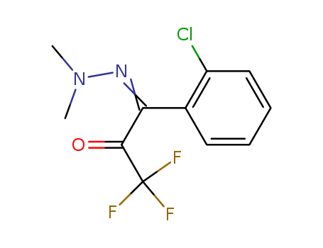 Molecular Structure of 111269-41-1 (1,2-Propanedione, 1-(2-chlorophenyl)-3,3,3-trifluoro-,
1-(dimethylhydrazone))