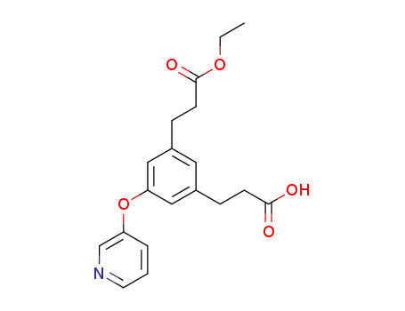 1,3-Benzenedipropanoic acid, 5-(3-pyridinyloxy)-, monoethyl ester