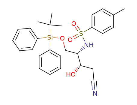 (3S,4S)-5-tert-butyldiphenylsilyloxy-3-hydroxy-4-(N-tosylamino)pentanenitrile