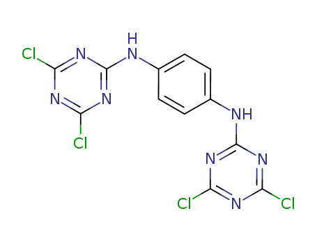 Molecular Structure of 13734-13-9 (1,4-Benzenediamine, N,N'-bis(4,6-dichloro-1,3,5-triazin-2-yl)-)