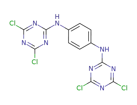 Molecular Structure of 13734-13-9 (1,4-Benzenediamine, N,N'-bis(4,6-dichloro-1,3,5-triazin-2-yl)-)