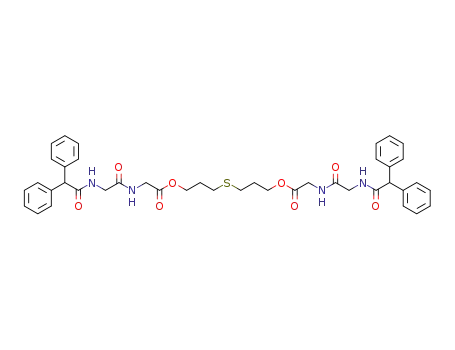 Molecular Structure of 196867-77-3 ((2-Diphenylacetylamino-acetylamino)-acetic acid 3-{3-[2-(2-diphenylacetylamino-acetylamino)-acetoxy]-propylsulfanyl}-propyl ester)