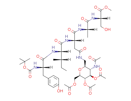 Boc-Tyr-Ile-Asn(tri-O-acetyl-β-GlcNAc-CH2)-Ala-Ser-OMe