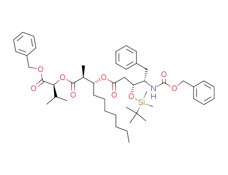 (2S,3R)-3-[(3R,4S)-4-Benzyloxycarbonylamino-3-(tert-butyl-dimethyl-silanyloxy)-5-phenyl-pentanoyloxy]-2-methyl-decanoic acid (S)-1-benzyloxycarbonyl-2-methyl-propyl ester