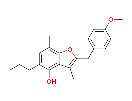 2-(p-methoxybenzyl)-3,7-dimethyl-4-hydroxy-5-propylbenzofuran