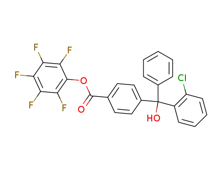 Molecular Structure of 172976-56-6 (2-chloro-4'-carboxytriphenylmethanol pentafluorophenyl ester)