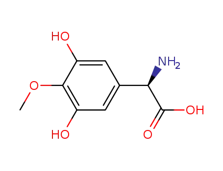 벤젠아세트산, 알파-아미노-3,5-디하이드록시-4-메톡시-, (R)-(9CI)