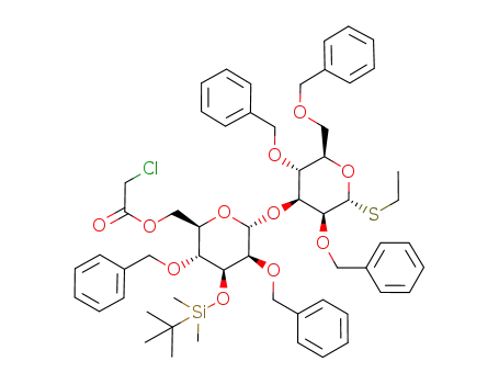 ethyl (2,4-di-O-benzyl-3-O-t-butyldimethylsilyl-6-O-chloroacetyl-1-thio-α-D-mannopyranosyl)-(1->3)-2,4,6-tri-O-benzyl-1-thio-α-D-mannopyranoside
