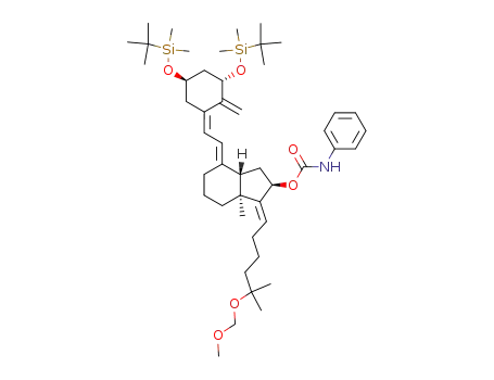 (17E)-1α-<(tert-butyldimethylsilyl)oxy>-17(20)-ene-25-<(methoxymethyl)oxy>-16α-<(phenylcarbamoyl)oxy>-21-norvitamin D<sub>3</sub> tert-butyldimethylsilyl ether