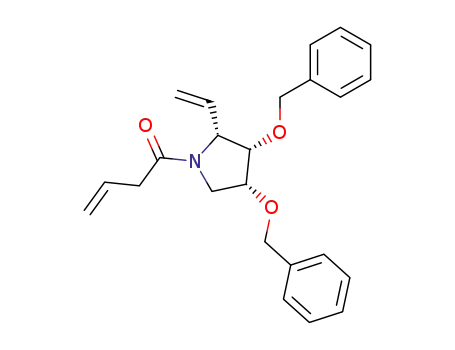 Molecular Structure of 355145-91-4 ((2R,3S,4R)-(+)-N-(vinylacetyl)-2-vinyl-3,4-dibenzyloxypyrrolidine)