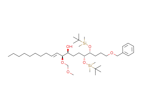 Molecular Structure of 214405-69-3 ((9E)-(11S,12S,15R,16R)-19-benzyloxy-15,16-di[(tert-butyldimethylsilyl)oxy]-11-(methoxymethoxy)-9-nonadecen-12-ol)
