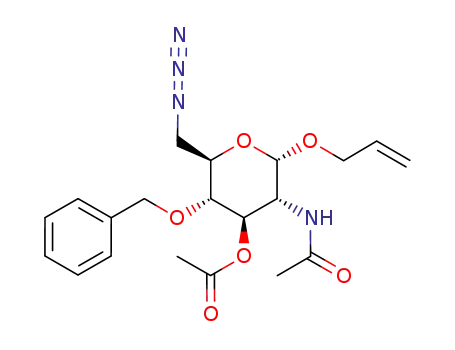 allyl 2-acetamido-3-O-acetyl-6-azido-4-O-benzyl-2-deoxy-α-D-glucopyranoside