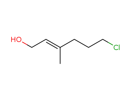 Molecular Structure of 118607-88-8 ((E)-6-chloro-3-methyl-2-hexene-1-ol)