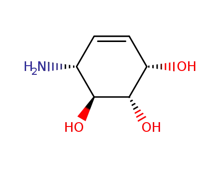 Molecular Structure of 157752-14-2 (4-Cyclohexene-1,2,3-triol,6-amino-,(1alpha,2beta,3beta,6beta)-(9CI))