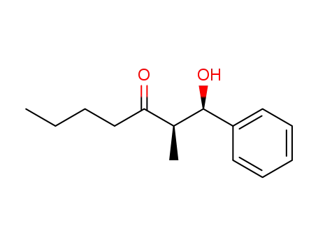 Molecular Structure of 283151-89-3 ([1R,2R]-(+)-1-hydroxy-2-methyl-1-phenyl-3-heptanone)