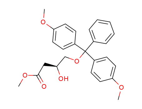 Molecular Structure of 332843-95-5 (methyl (3S)-4-(4,4'-dimethoxytriphenyl)methoxy-3-hydroxybutanoate)