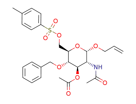 allyl 2-acetamido-3-O-acetyl-4-O-benzyl-2-deoxy-6-O-tosyl-α-D-glucopyranoside