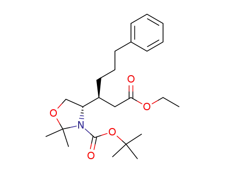 (4S,1'S)-4-(1'-ethoxycarbonylmethyl-4'-phenylbutyl)-2,2-dimethyloxazolidine-3-carboxylic acid tert-butyl ester