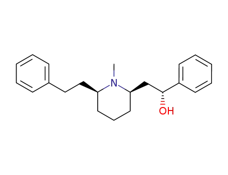 Molecular Structure of 748756-00-5 ((R)-2-((2R,6S)-1-Methyl-6-phenethyl-piperidin-2-yl)-1-phenyl-ethanol)