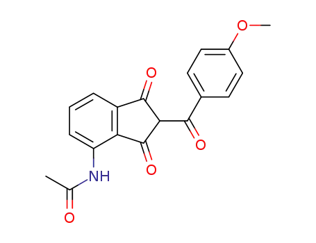 Molecular Structure of 247149-95-7 (4-(acetylamino)-2-(4-methoxybenzoyl)indane-1,3-Dione)
