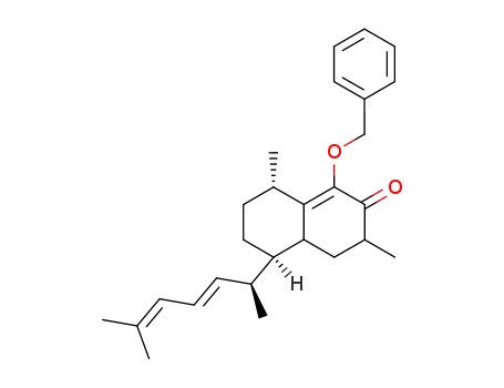(5R,8S)-1-Benzyloxy-5-((E)-(S)-1,5-dimethyl-hexa-2,4-dienyl)-3,8-dimethyl-4,4a,5,6,7,8-hexahydro-3H-naphthalen-2-one