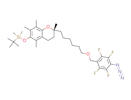 4-azido-2,3,5,6-tetrafluorobenzyl 6-((2R)-6-{[tert-butyl-dimethyl-silyl]-oxy}-2,5,7,8-tetramethyl-3,4-dihydro-2H-chromen-2-yl)-hexyl ether