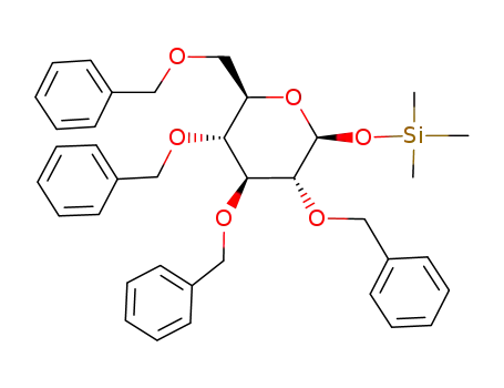 Molecular Structure of 80312-55-6 (2,3,4,6-TETRA-O-BENZYL-1-O-(TRIMETHYLSILYL)--D-GLUCOSE)