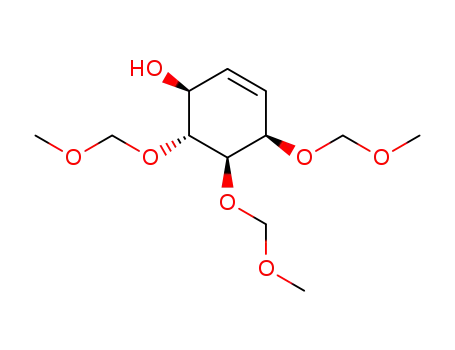 Molecular Structure of 266693-94-1 ((1S,4R,5R,6R)-4,5,6-Tris-methoxymethoxy-cyclohex-2-enol)