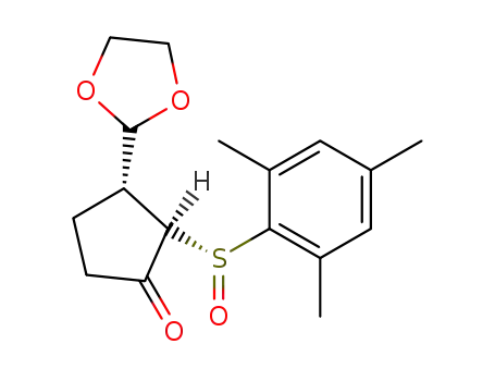 (2R,3R,R<sub>S</sub>)-3-(1,3-dioxolan-2-yl)-2-[(2,4,6-trimethylphenyl)sulfinyl]-1-cyclopentanone