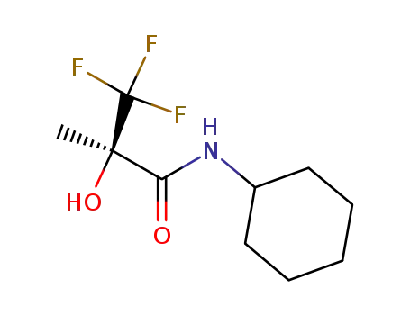 Molecular Structure of 243982-42-5 (<i>N</i>-cyclohexyl-3,3,3-trifluoro-2-hydroxy-2-methyl-propionamide)