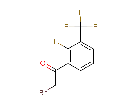 Molecular Structure of 537050-11-6 (2-FLUORO-3-(TRIFLUOROMETHYL)PHENACYL BROMIDE)