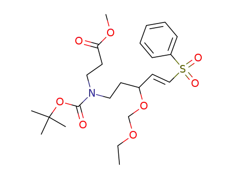 (E)-methyl 4-aza-4-(tert-butoxycarbonyl)-7-(ethoxymethoxy)-9-(phenylsulfonyl)non-8-enoate