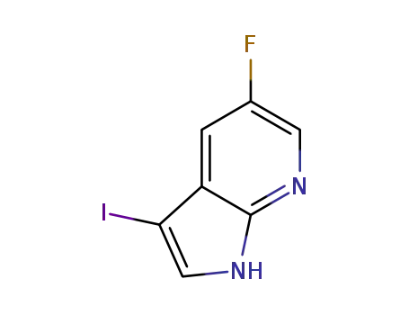 Molecular Structure of 900514-10-5 (5-FLUORO-3-IODO-1H-PYRROLO[2,3-B]PYRIDINE)