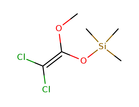 Molecular Structure of 199783-35-2 (Silane, [(2,2-dichloro-1-methoxyethenyl)oxy]trimethyl-)