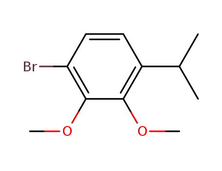 Molecular Structure of 81423-36-1 (1-bromo-2,3-dimethoxy-4-isopropylbenzene)